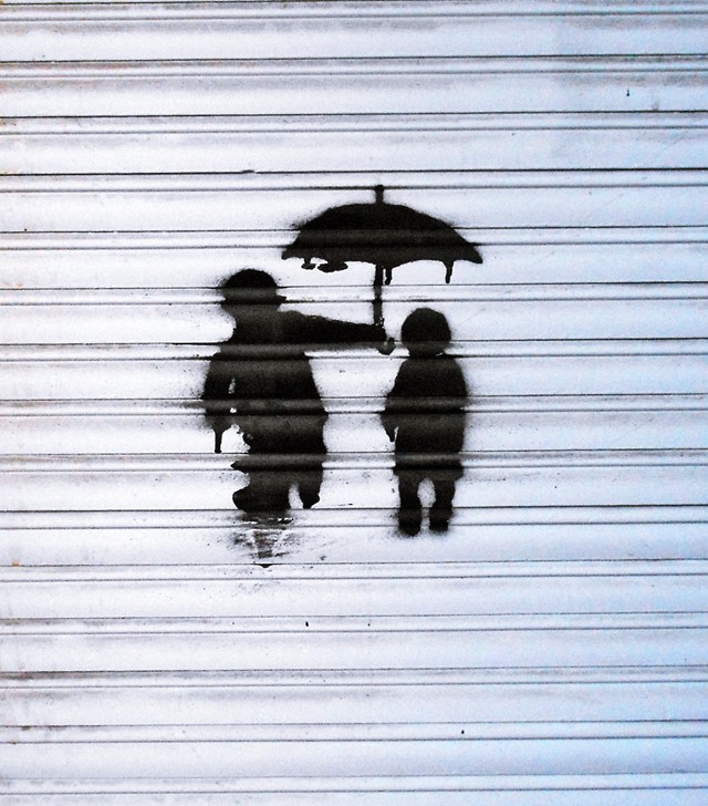 mini Stencil streetart in Berlin